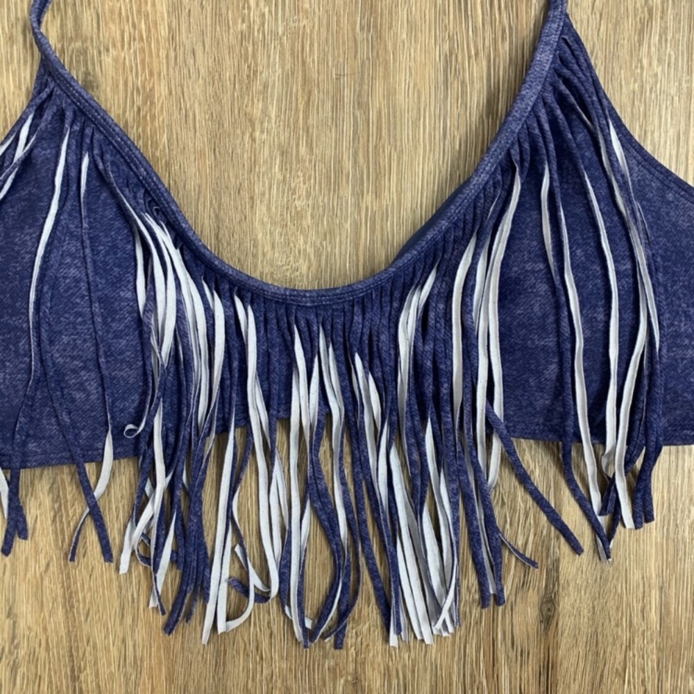 NWOT Aerie Fringe Bikini Top - Picture 3 of 5